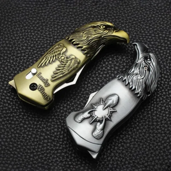 Eagle Head Lighter With Openable Knife